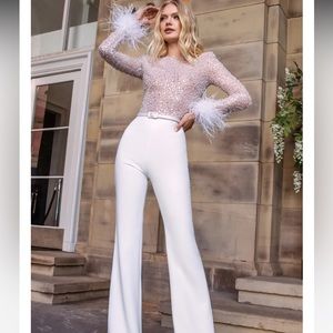 Nadine Merabi Amelia Jumpsuit White